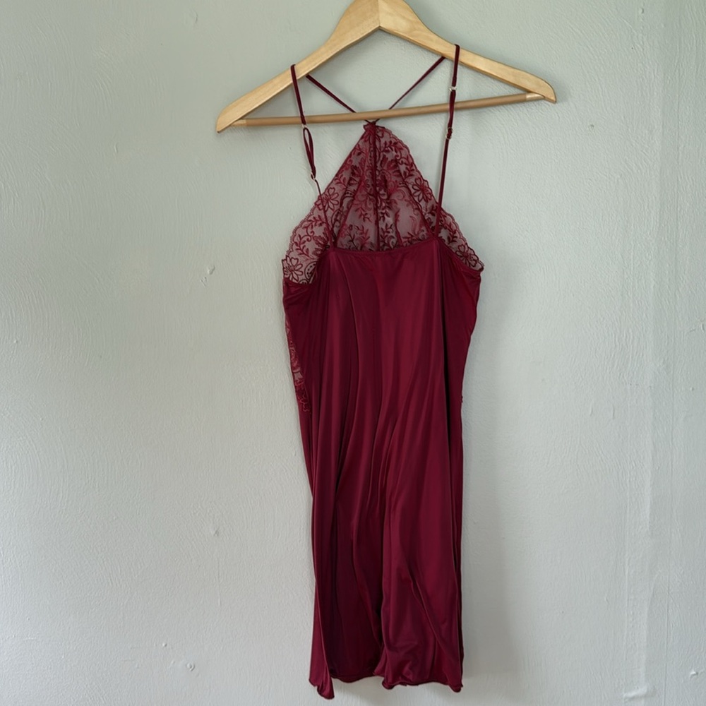 Wacoal Deep Red Lace Chemise Small - Picture 4 of 6